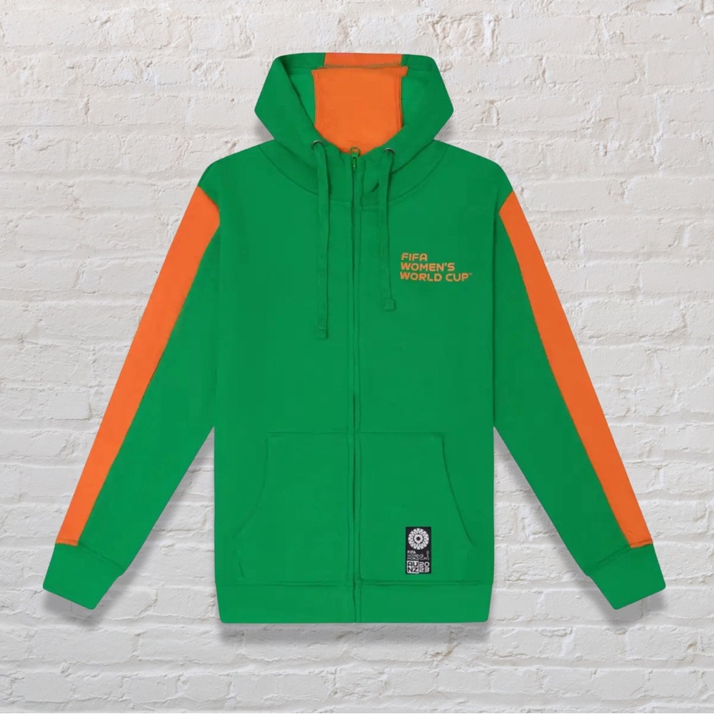 ZAMBIA WOMEN'S WORLD CUP 2023 GREEN ZIP HOODIE - UNISEX